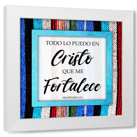 Cristo Fortalece White Modern Wood Framed Art Print by Prime, Marcus