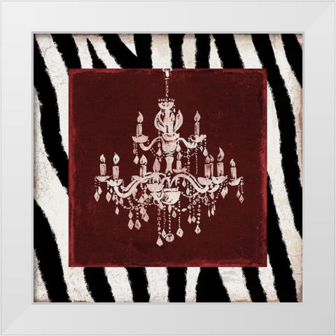 Crimson Safari Bath 2 White Modern Wood Framed Art Print by Prime, Marcus