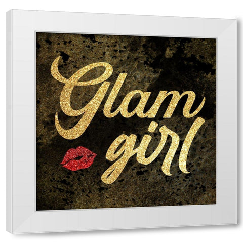 Glam Girl White Modern Wood Framed Art Print by Prime, Marcus
