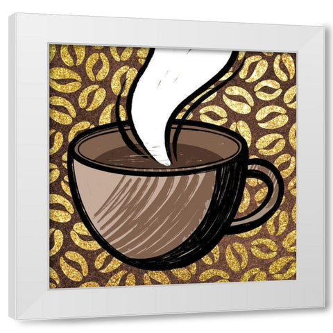 Life After Coffee 1 White Modern Wood Framed Art Print by Prime, Marcus