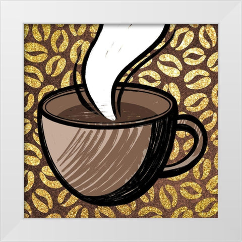 Life After Coffee 1 White Modern Wood Framed Art Print by Prime, Marcus