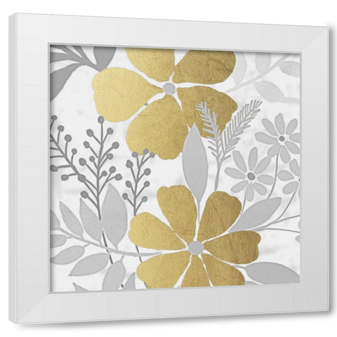 Golden Spring Bunch 1 White Modern Wood Framed Art Print by Prime, Marcus