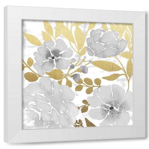 Gold Mid Day Bouquet 2 White Modern Wood Framed Art Print by Prime, Marcus