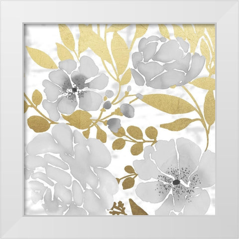 Gold Mid Day Bouquet 2 White Modern Wood Framed Art Print by Prime, Marcus