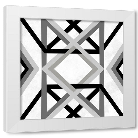 Monochromatic Textile White Modern Wood Framed Art Print by Prime, Marcus