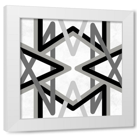 Monochromatic Textile 2 White Modern Wood Framed Art Print by Prime, Marcus