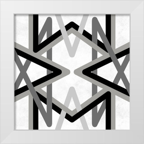 Monochromatic Textile 2 White Modern Wood Framed Art Print by Prime, Marcus