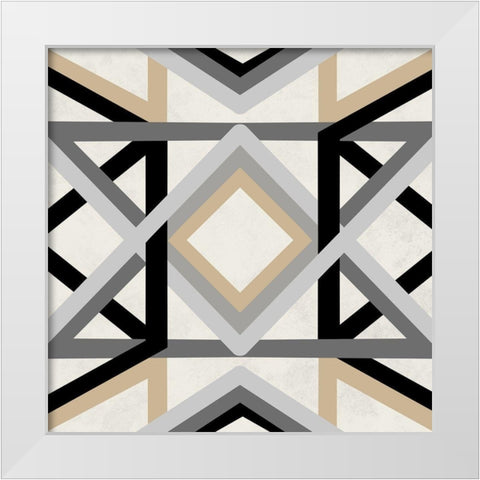 Desert Textile 1 White Modern Wood Framed Art Print by Prime, Marcus