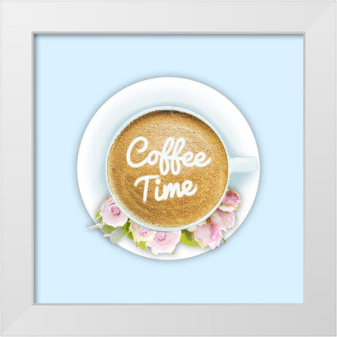 Beautiful Coffee Time White Modern Wood Framed Art Print by Prime, Marcus