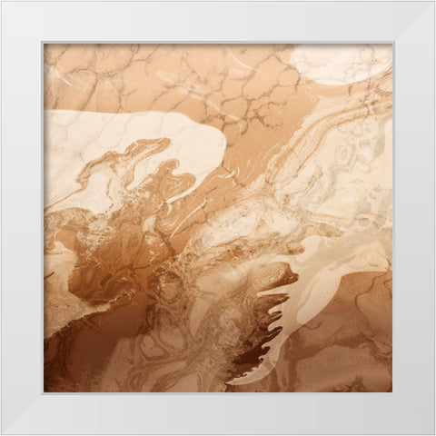 Melanin Abstract White Modern Wood Framed Art Print by Prime, Marcus