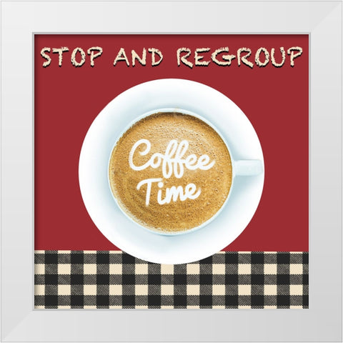 Kitchen Cafe White Modern Wood Framed Art Print by Prime, Marcus