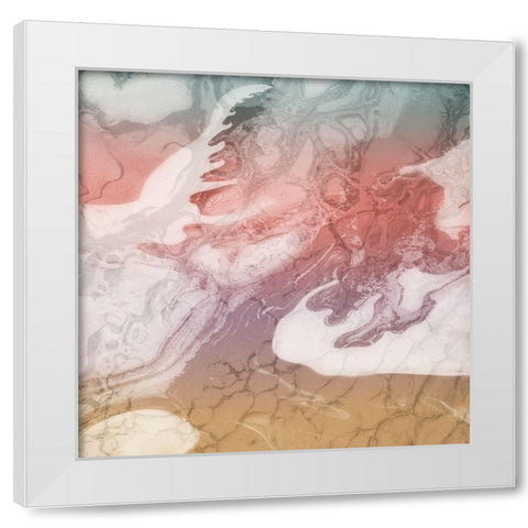 Pastel Abstract White Modern Wood Framed Art Print by Prime, Marcus