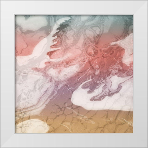 Pastel Abstract White Modern Wood Framed Art Print by Prime, Marcus