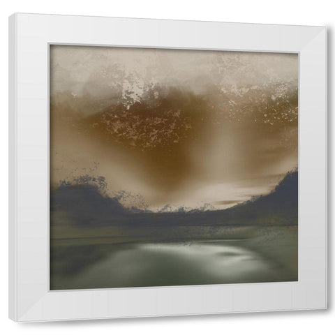 Sponged Escape White Modern Wood Framed Art Print by Prime, Marcus