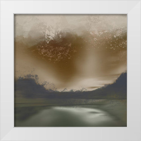 Sponged Escape White Modern Wood Framed Art Print by Prime, Marcus