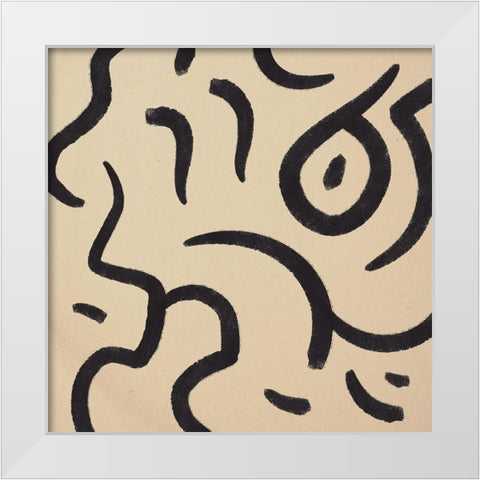 Calculated Brush Strokes White Modern Wood Framed Art Print by Prime, Marcus