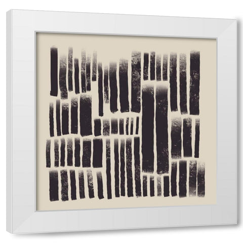 Vibrating Lines White Modern Wood Framed Art Print by Prime, Marcus