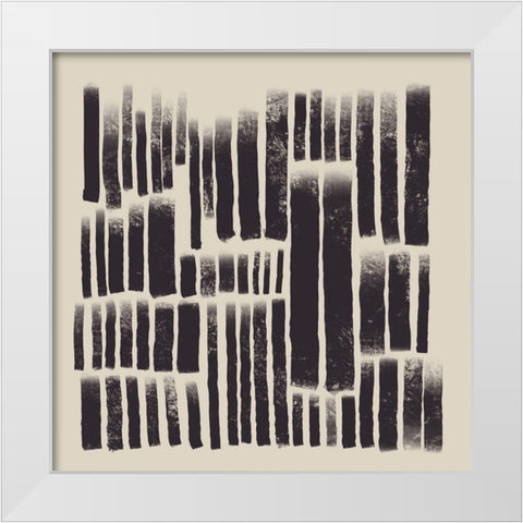 Vibrating Lines White Modern Wood Framed Art Print by Prime, Marcus