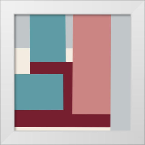 Fractured Spirit White Modern Wood Framed Art Print by Prime, Marcus