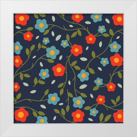 Vintage Blooms 1 White Modern Wood Framed Art Print by Prime, Marcus