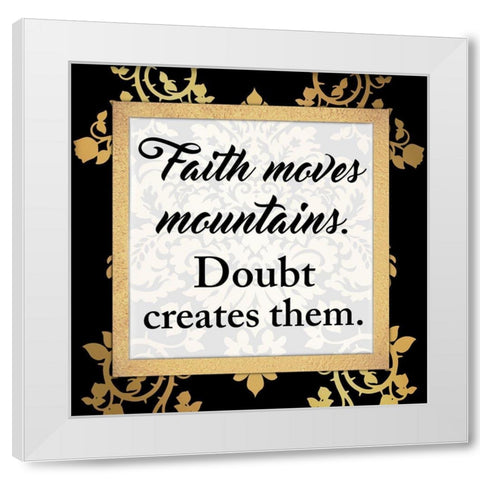 Faith And Doubt White Modern Wood Framed Art Print by Prime, Marcus