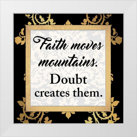 Faith And Doubt White Modern Wood Framed Art Print by Prime, Marcus