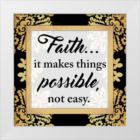 Possible Not Easy White Modern Wood Framed Art Print by Prime, Marcus