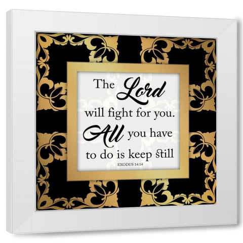 Keep Still White Modern Wood Framed Art Print by Prime, Marcus