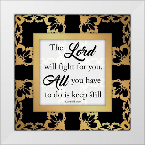 Keep Still White Modern Wood Framed Art Print by Prime, Marcus