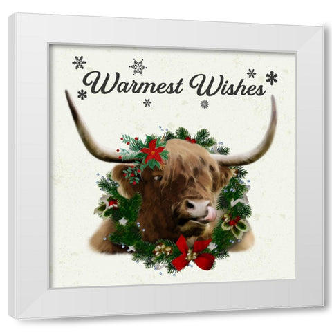Warmest Wishes White Modern Wood Framed Art Print by Prime, Marcus