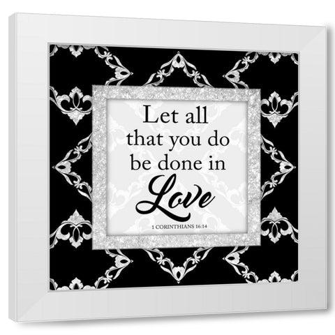 Done In Love 2 White Modern Wood Framed Art Print by Prime, Marcus