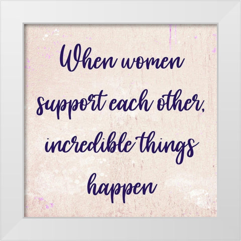 Support Each Other 2 White Modern Wood Framed Art Print by Prime, Marcus