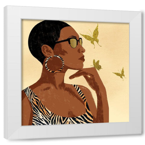 Fierce And Powerful 1 White Modern Wood Framed Art Print by Prime, Marcus