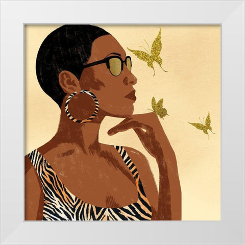 Fierce And Powerful 1 White Modern Wood Framed Art Print by Prime, Marcus