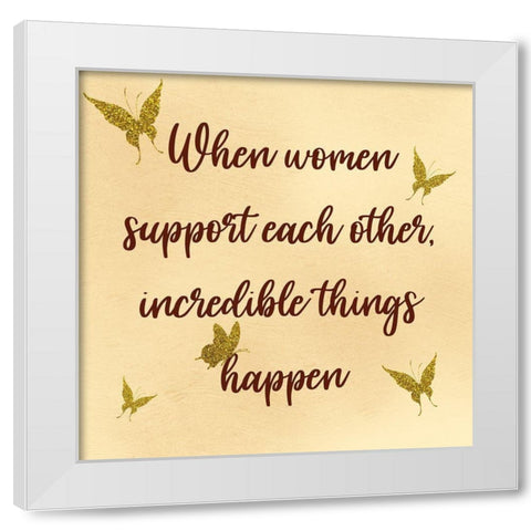 Supportive And Incredible White Modern Wood Framed Art Print by Prime, Marcus