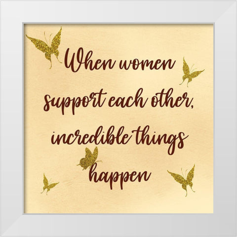 Supportive And Incredible White Modern Wood Framed Art Print by Prime, Marcus