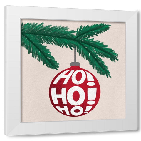 Ho Ho Ho White Modern Wood Framed Art Print by Prime, Marcus