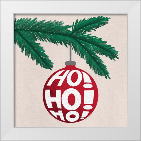 Ho Ho Ho White Modern Wood Framed Art Print by Prime, Marcus