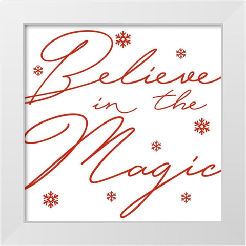 Believe In Magic White Modern Wood Framed Art Print by Prime, Marcus