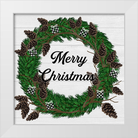 Christmas Birds White Modern Wood Framed Art Print by Prime, Marcus