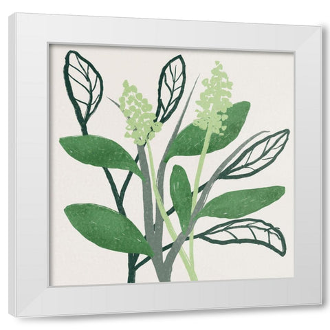 Intertwined Foliage 2 White Modern Wood Framed Art Print by Prime, Marcus