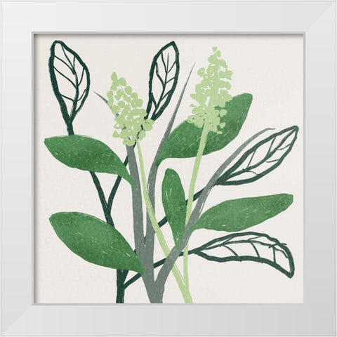 Intertwined Foliage 2 White Modern Wood Framed Art Print by Prime, Marcus