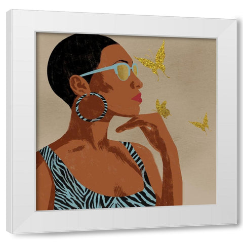 Fierce And Elegant 1 White Modern Wood Framed Art Print by Prime, Marcus