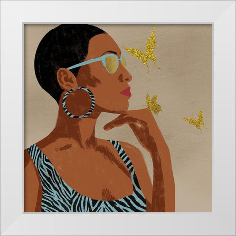 Fierce And Elegant 1 White Modern Wood Framed Art Print by Prime, Marcus