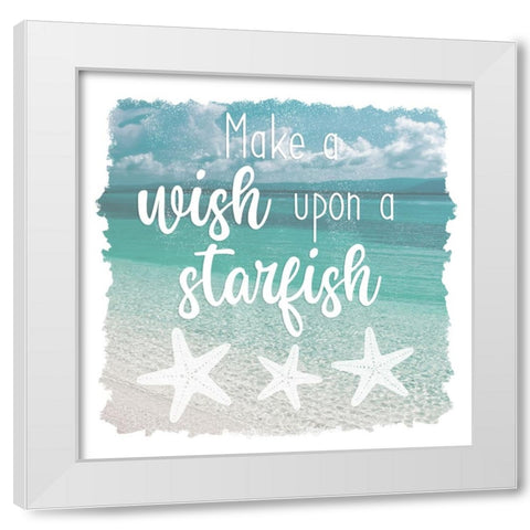 Starfish Wish White Modern Wood Framed Art Print by Prime, Marcus