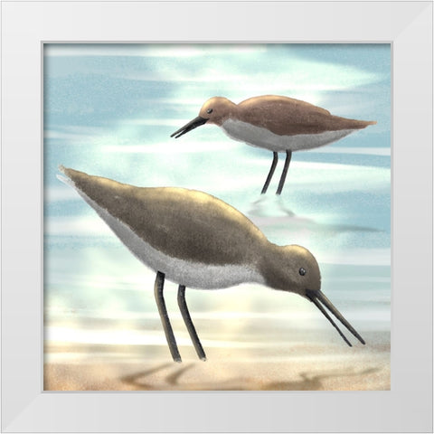 Dawning Friends 2 White Modern Wood Framed Art Print by Prime, Marcus