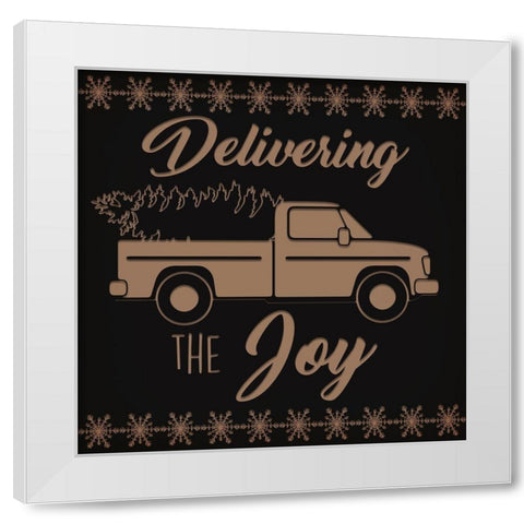 Delivering The Joy White Modern Wood Framed Art Print by Prime, Marcus