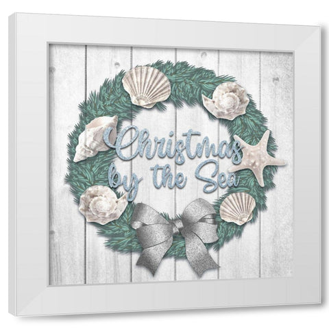 Christmas By The Sea White Modern Wood Framed Art Print by Prime, Marcus