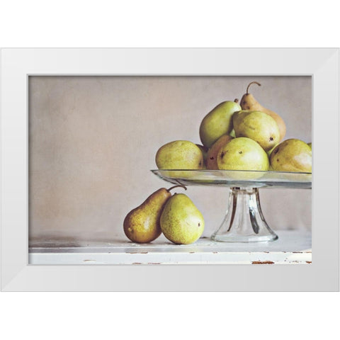 Pears White Modern Wood Framed Art Print by Reed, Michele