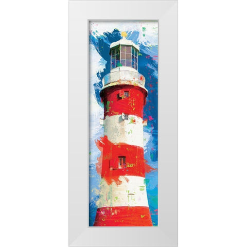 Beacon 2 White Modern Wood Framed Art Print by Miller, Savannah